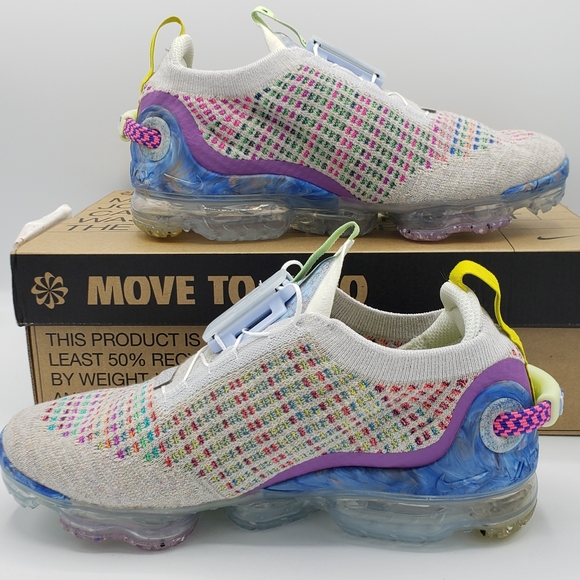 NIKE W AIR VAPORMAX 2020 FK Pure Platinum SIZE 6.5 - Picture 4 of 10